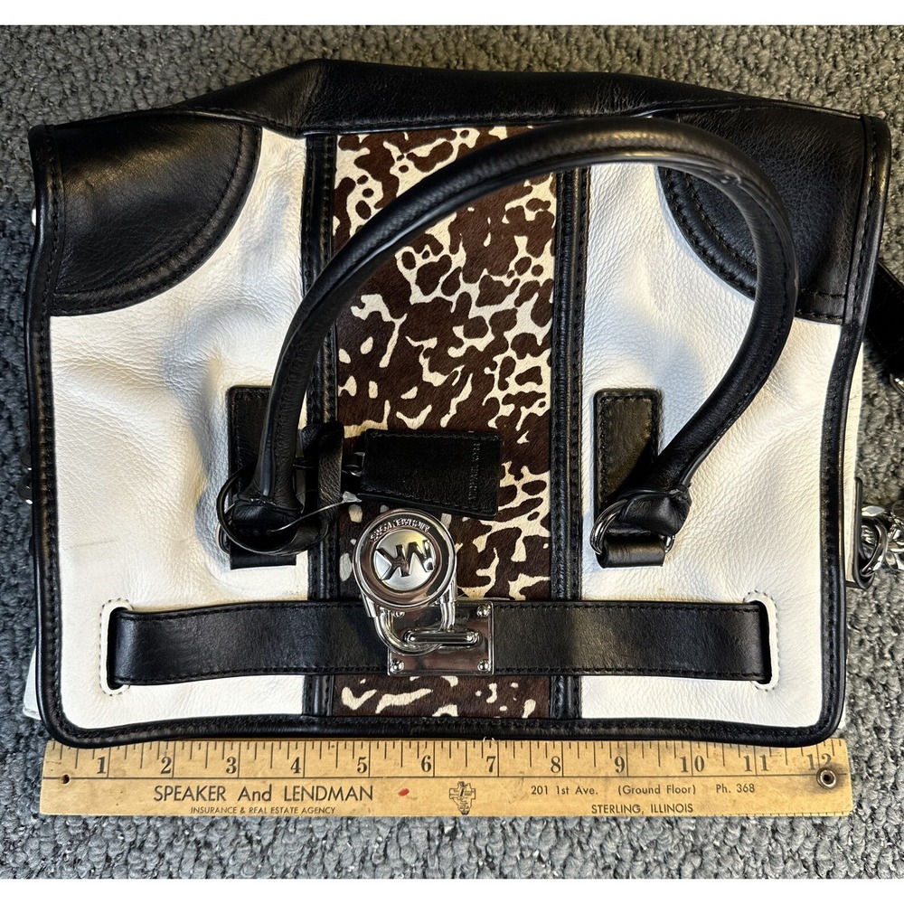 Michael Kors Hamilton Cowhide Leather Handbag Purse READ - Picture 14 of 15